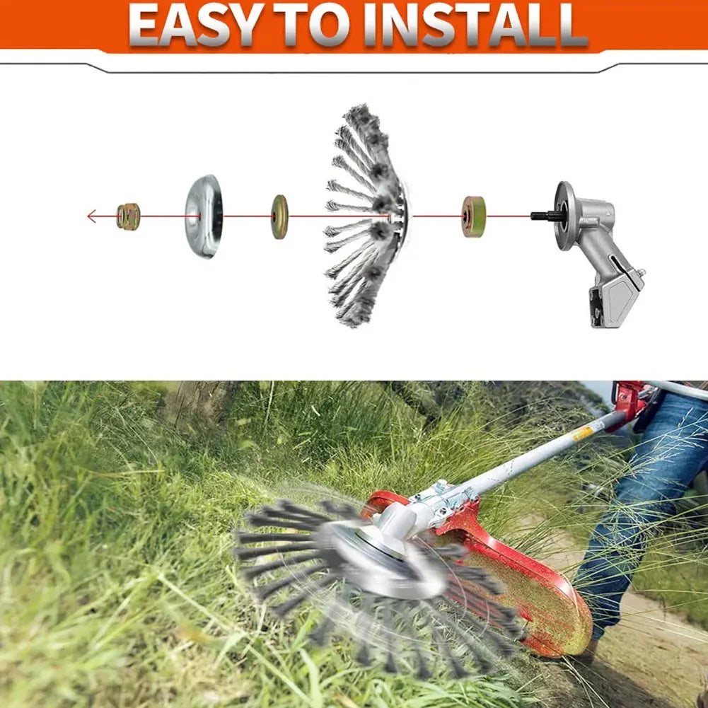 10/6/5/4 inch Steel Wire Trimming Head Lawn Mower Brush Cutter Accessories Garden Tool Universal Gasoline Brushhead Parts Tools