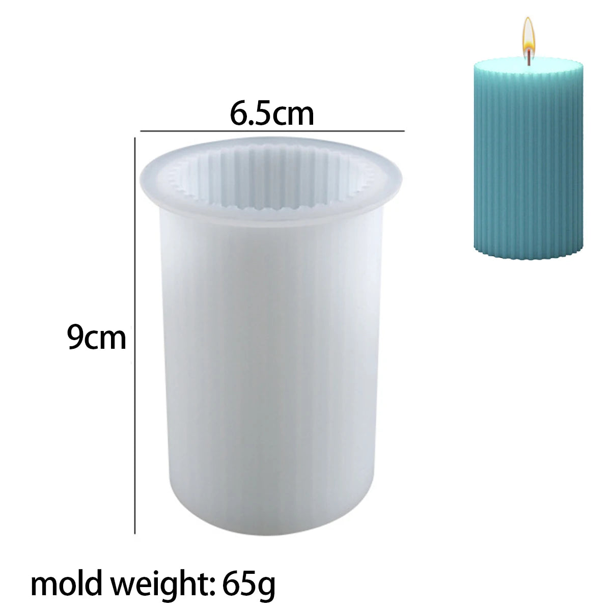 Molde de silicona para velas cilíndricas a rayas, hecho a mano, para hacer velas perfumadas, molde de cera, moldes artesanales de resina epoxi de cristal, decoración del hogar