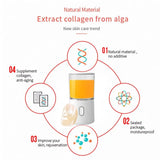 Máquina para hacer mascarillas faciales con 32 cápsulas de colágeno para automatización completa, ideal para el cuidado facial de frutas y verduras.