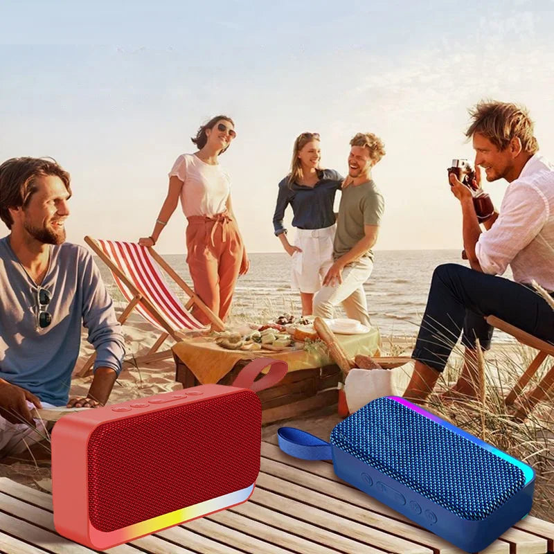 Altavoz Bluetooth Xiaomi portátil inalámbrico con inserción de tarjeta, memoria USB, luz RGB, regalo, pequeño altavoz de tela (2025)