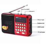 Enceinte Bluetooth portable, radio FM stéréo, sans fil, lecteur de carte TF USB, rechargeable, avec récepteur FM stéréo