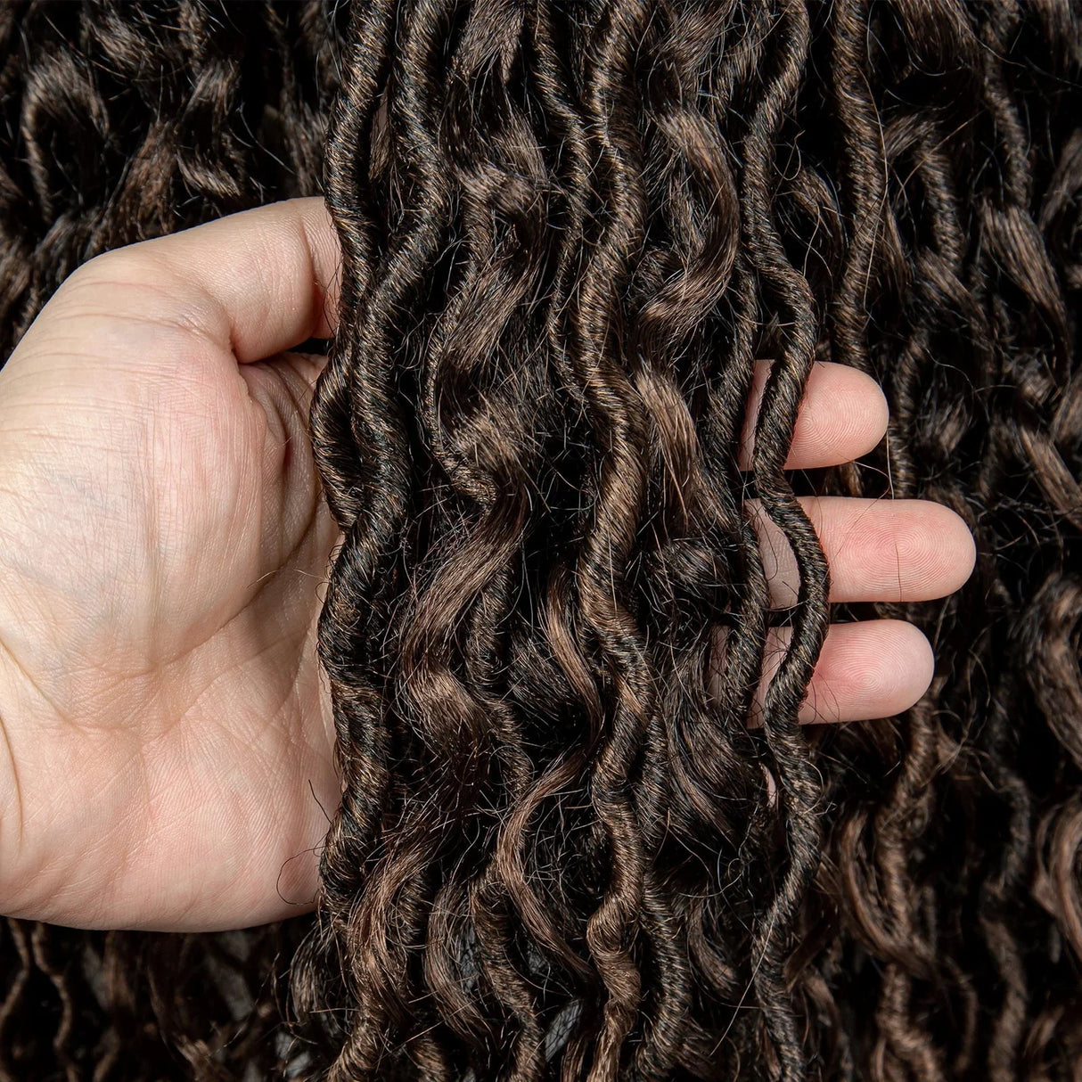 36" Knotless Dreadlock Braided Full Lace Wig | Curly Ends | Synthetic Locs Braids | Black Women