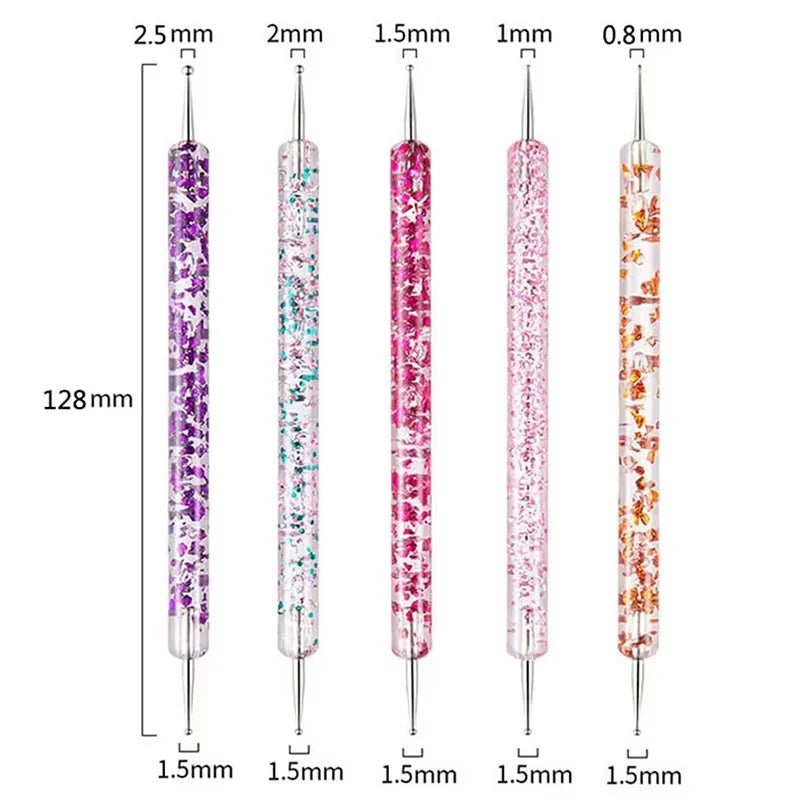 YIKOOLIN 20pcs Nail Art Brush Set UV Gel Polish Pen Acrylic Nail Design Kit DIY Painting Tools for Nail Artistry