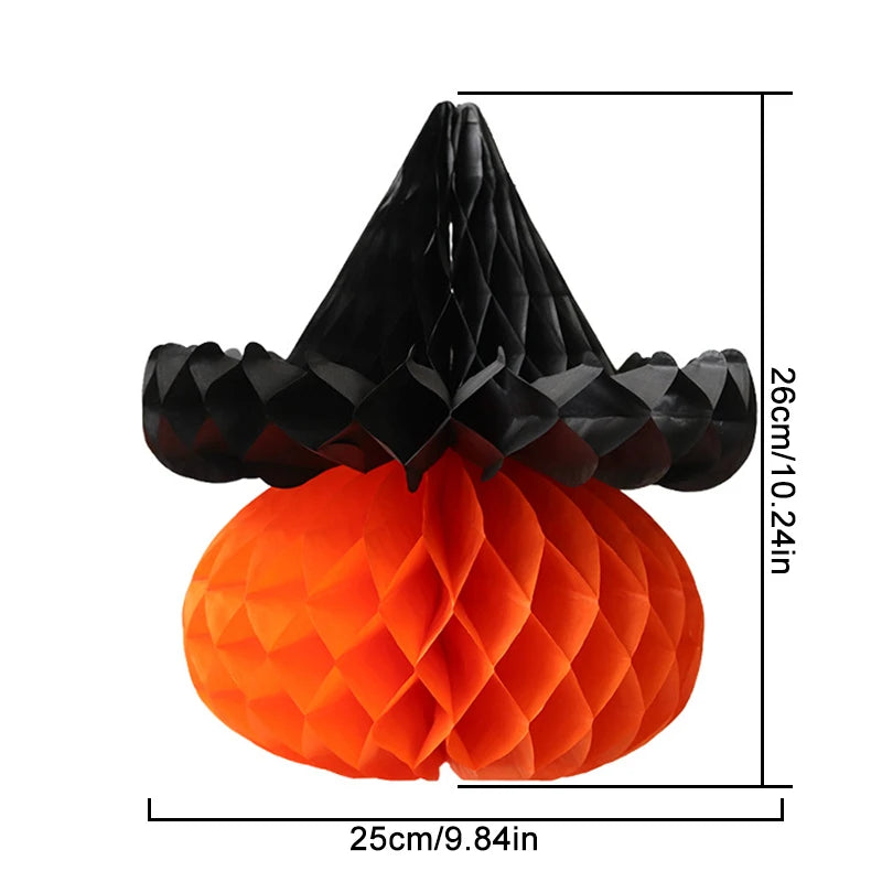 Halloween 3D Paper Pendant Decorations Pumpkin Bat Spider Haloween Wall Decor Halloween Party Bar Haunted House Wall Hanging