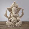 Estatua de elefante de Buda Ganesha de piedra arenisca, escultura hecha a mano, figura de elefante, accesorios de decoración del hogar