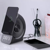Altavoz Bluetooth inalámbrico 3 en 1, altavoz portátil de moda para exteriores con pantalla LED, despertador y cargador rápido.