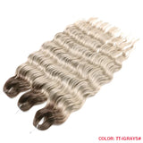 24" Orange Twist Crochet Hair | Synthetic Deep Wave Braiding Hair Extensions | Water Wave Hair | Heat Resistant Fiber | 60 Strands/Pack
