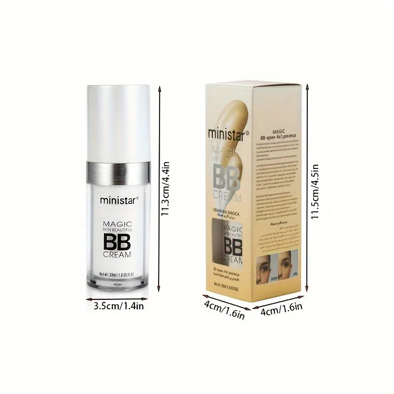 Base de maquillaje líquida que cambia de color, oculta arrugas y líneas, base de maquillaje BB Cream, corrector, cobertura, fluido hidratante para todo tipo de piel.