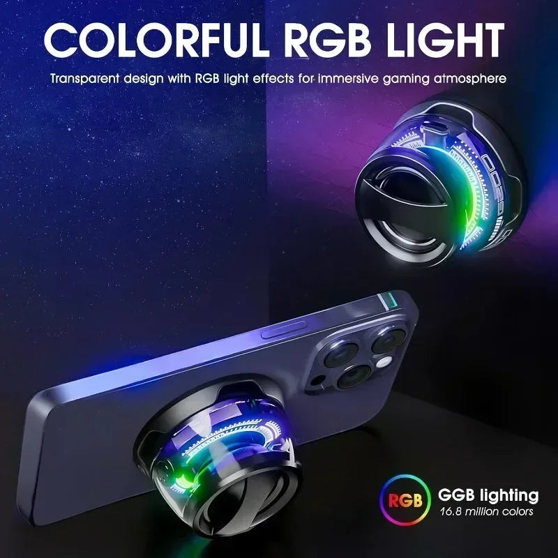 Altavoz Bluetooth inalámbrico con luces RGB, sonido estéreo y soporte para teléfono: minialtavoz portátil de viaje para iPhone y Android.
