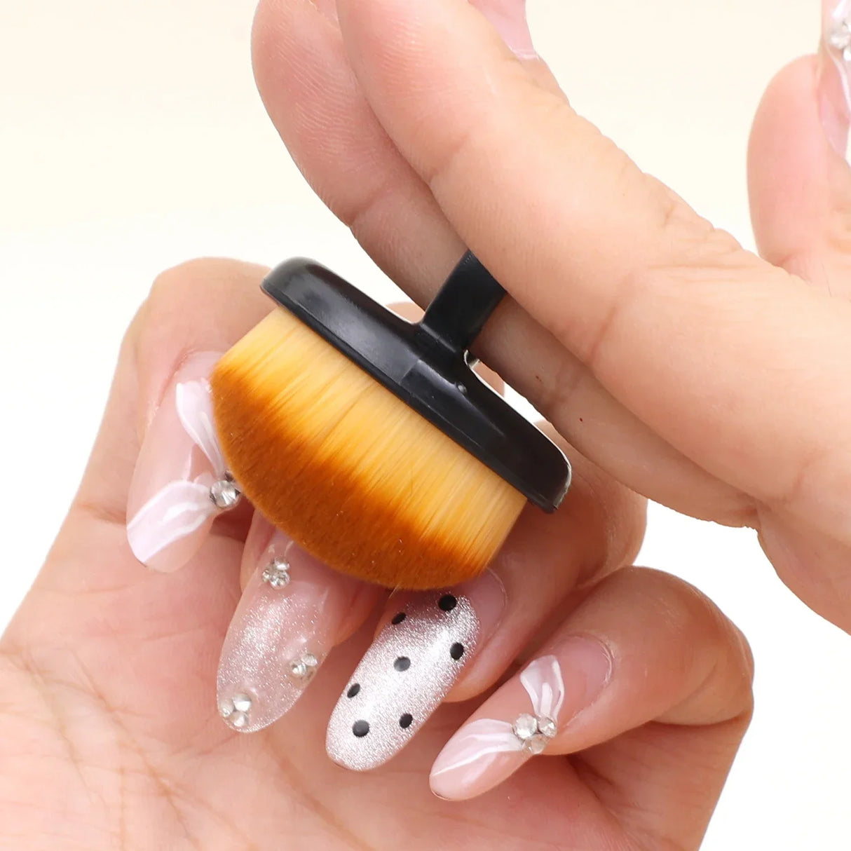 Cepillo profesional para polvo de uñas, cepillo para arte de uñas, herramienta de limpieza para quitar esmalte de gel, pinceles de maquillaje de belleza, accesorios de manicura