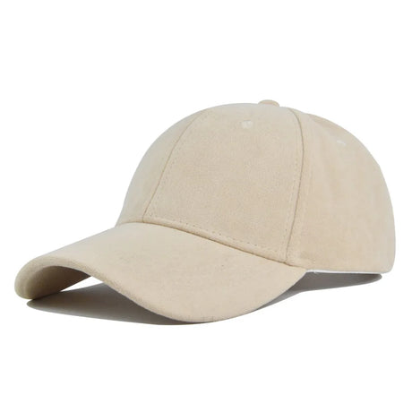 Solid Suede Retro Baseball Caps For Men Women Spring Autumn Street Snapback Hip Hop Hat Adjustable Faux Fur Sunscreen Visor Cap - Lootquake