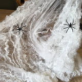 Halloween Decorations Artificial Spider Web Stretchy Cobweb Scary Party Halloween Decoration for Bar Haunted House Scene Props