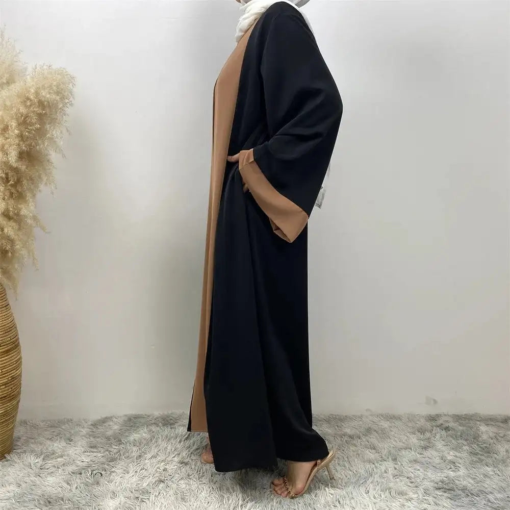 Vestido de fiesta musulmán Eid para mujer, Abaya de Ramadán, vestido largo falso de dos piezas, marroquí, Dubái, Turquía, bata Jalabiya 2024