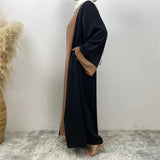 Vestido de fiesta musulmán Eid para mujer, Abaya de Ramadán, vestido largo falso de dos piezas, marroquí, Dubái, Turquía, bata Jalabiya 2024
