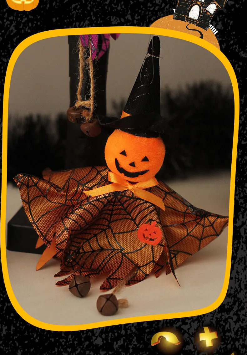 Halloween Decorations Doll Bar Decor Pumpkin Ghost Witch Pendant Scary Halloween Kids Gift Halloween Party Decoration for Home