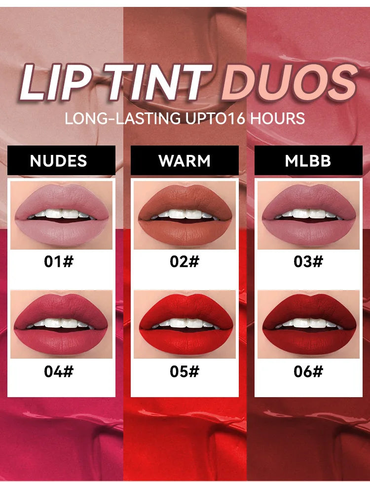Rouge à lèvres liquide mat 6 couleurs, longue tenue, teinte antiadhésive, brillant à lèvres nude, waterproof, maquillage