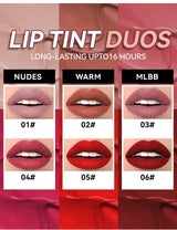 Rouge à lèvres liquide mat 6 couleurs, longue tenue, teinte antiadhésive, brillant à lèvres nude, waterproof, maquillage