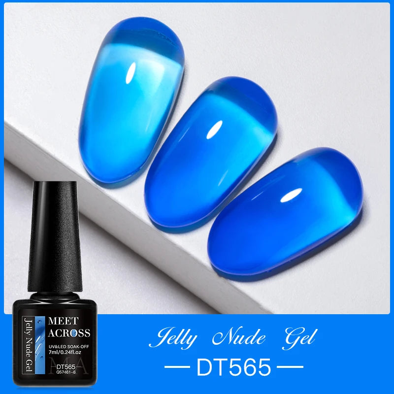 7ml Milky Jelly White Gel Nail Polish Natural Luster Long Lasting Nail Art All for Home DIY Manicure Soak Off UV LED Gel Vernis