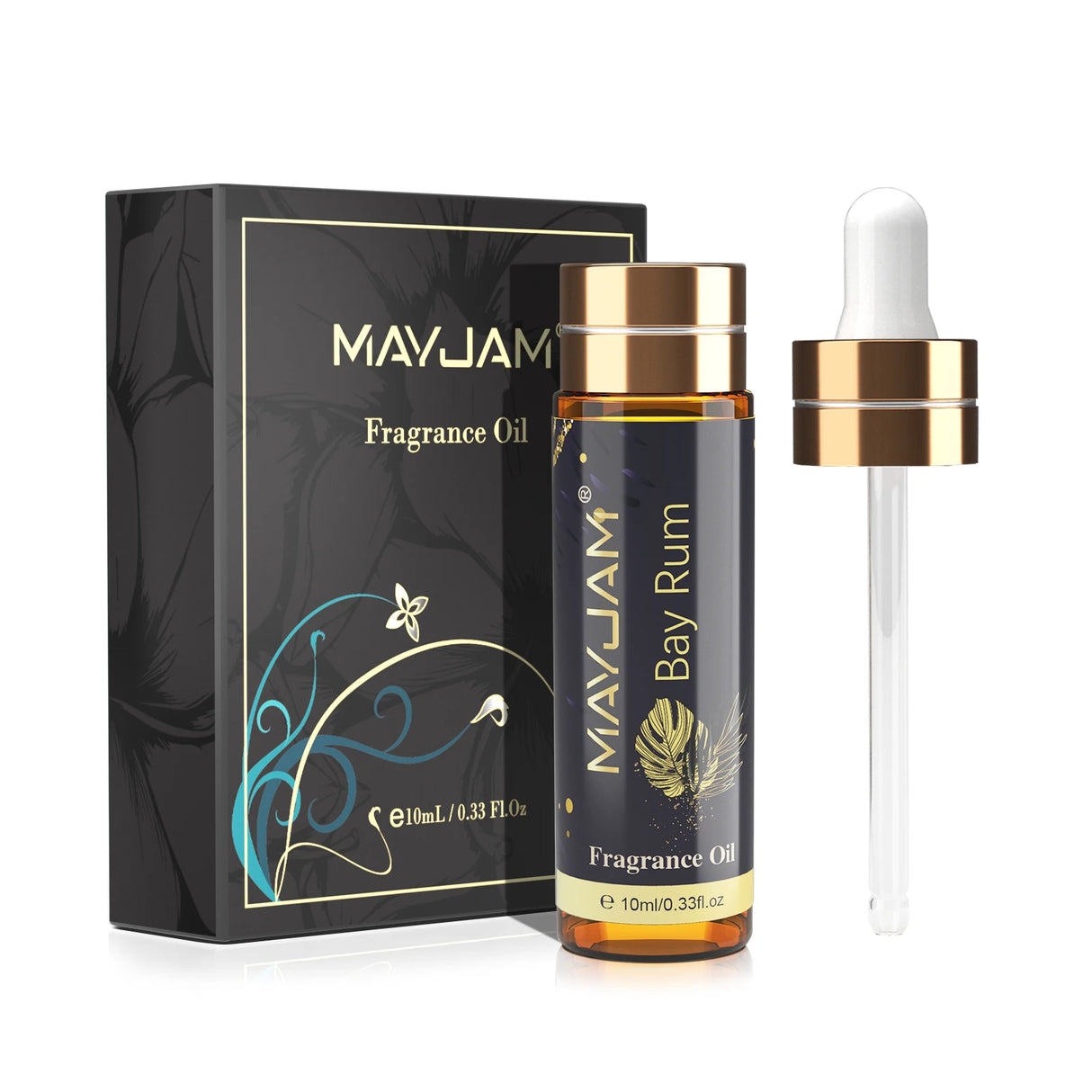 Aceites aromáticos MAYJAM con gotero: bambú, laurel, ron, bosque, pino, hierba recién cortada, lluvia, nuevos aceites aromáticos para humidificador y difusor.