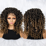 16" Synthetic Dreadlocks Braided Wig | Full Lace Crochet Style