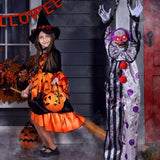 Halloween New Arrival Sound Activated Glowing Talking Hanging Ghost Scary Decor with Clown for Haunted House Party Prop Decor