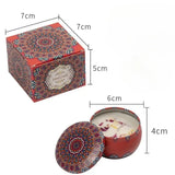 Coffret de bougies parfumées, 1 pièce, motif arabe islamique, pot de bougie parfumée, sans fumée, pour couples, bougies d'encens romantiques