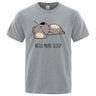 Need More Sleep Cartoons Bear Men Tshirt Street T-Shirts Hip Hop Unisex Tops Fashion Cotton Clothes Casual Breathable T Shirt - Lootquake