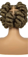 6" Short Cute Handmade Bantu Knotless Braids Wig | Transparent Full Lace