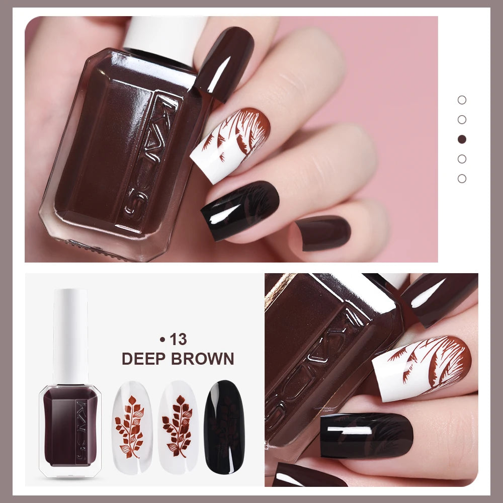 11ml Nail Stamping Polish Gold Silver Colorful Varnishes Lacquers Printing Image Stamp Plate Manicure DIY Salon Stamper Tool