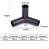 I.D 8/12/16/19mm Black Plastic Pipe Connector DIY Shelf Water Tube Joint Tent Fixed Connector Tee Four Way Elbow Straight Joint - Lootquake