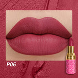 Matte Lipstick, 18-Color, Long-Lasting, Non-Stick Cup, Fade-Resistant, Velvety Texture, Luxurious Hydrating Lip Makeup For All-D