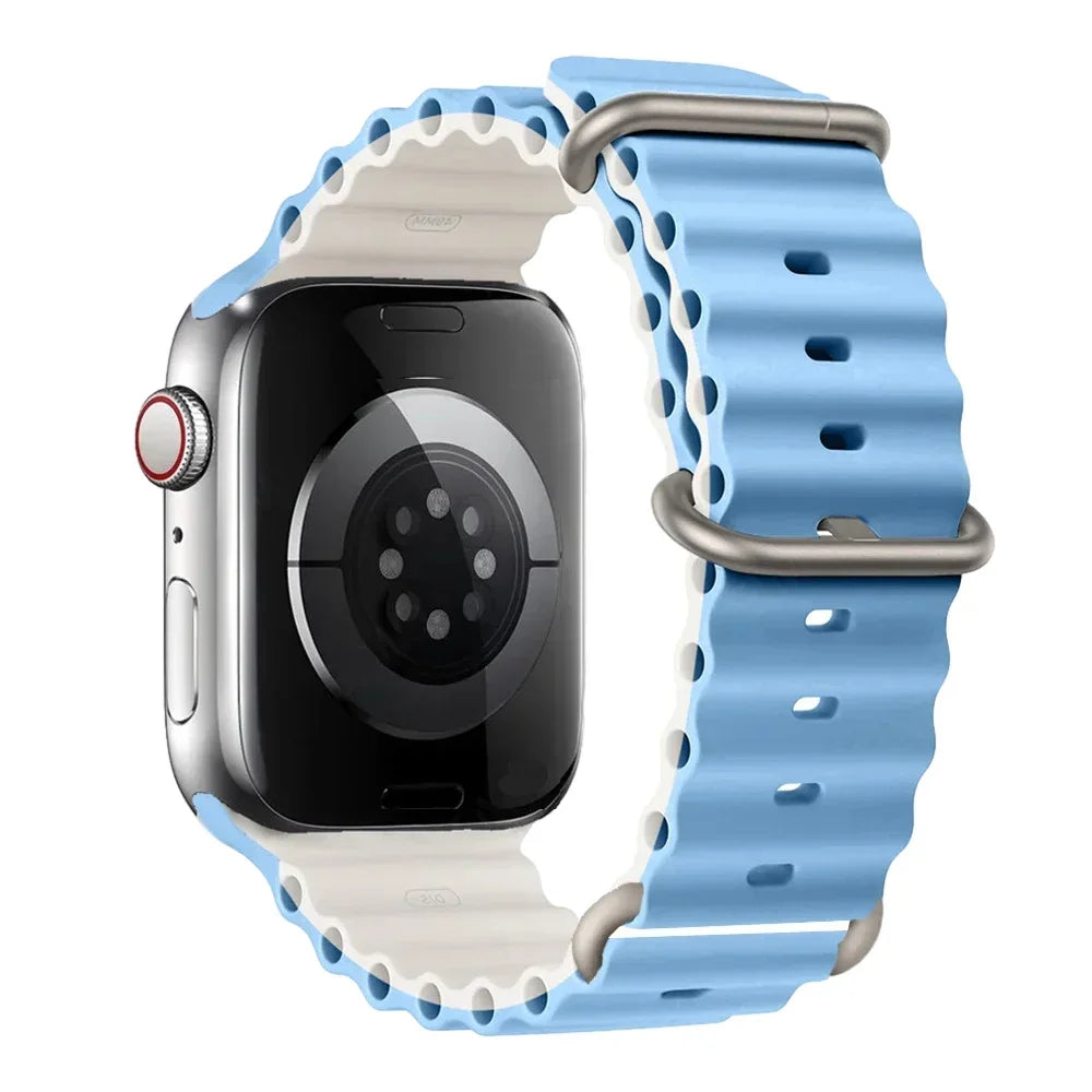Correa de silicona para reloj de 44 mm, 40 mm, 49 mm, 45 mm, 41 mm y 38 mm, accesorio para iWatch Ultra 2 series 7, 6, 5, SE, 8 y 9