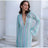 Striped Hooked Crochet Knit Long Dress Women Autumn Long Sleeve A Line Vestidos Female Vintage Commuter Slim Dresses - Lootquake