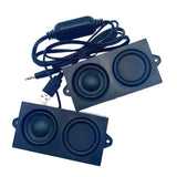 1 Pairs Portable Wired Bluetooth Speakers Wired Bass Stereo Subwoofer Speaker For Laptop Smartphones Desktop MP4 MP3 Players