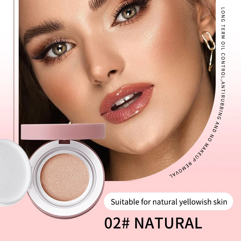 OCHEAL CC Cream Cushion Foundation Cream Corrector hidratante de larga duración Base BB Cream para maquillaje facial Corrector