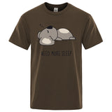 Need More Sleep Cartoons Bear Men Tshirt Street T-Shirts Hip Hop Unisex Tops Fashion Cotton Clothes Casual Breathable T Shirt - Lootquake