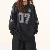 New Y2k Long Sleeve T Shirt Men and Women Harajuku Retro Letter Print Knitted Loose Sweatshirt Hip Hop Punk Long Sleeve Clothes - Lootquake