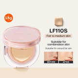 Crema hidratante en polvo Mistine Foundation Air Cushion con acabado natural y húmedo para pieles mixtas (13 g, 1 unidad)