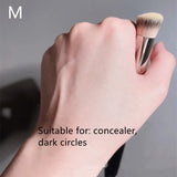 Brochas de maquillaje para base, corrector y ojeras, en ángulo, sin costuras, sintéticas, para cremas líquidas, cosméticas, herramientas de maquillaje facial