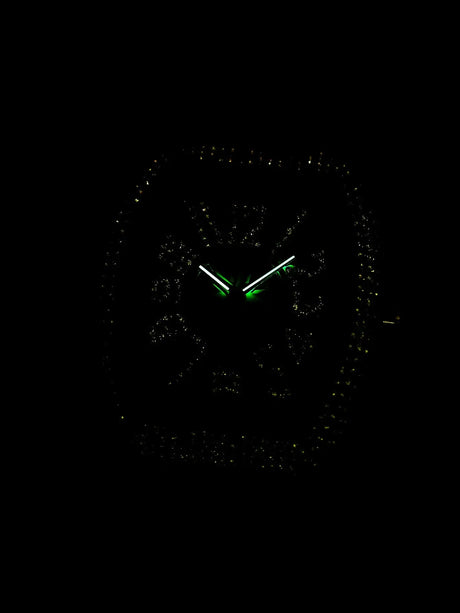 Luxury Diamond wristwatch for women Fasion and elegant quartz watch with silicone watchstrap Waterproof luminous Tonneau watch - Lootquake