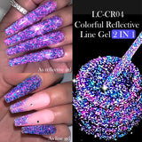 LILYCUTE 5ml Liner Gel Nail Polish UV LED Nail Art Paint Gel Gorgeous Glitter French Effect Semi Permanent Nail Painting UV Gel