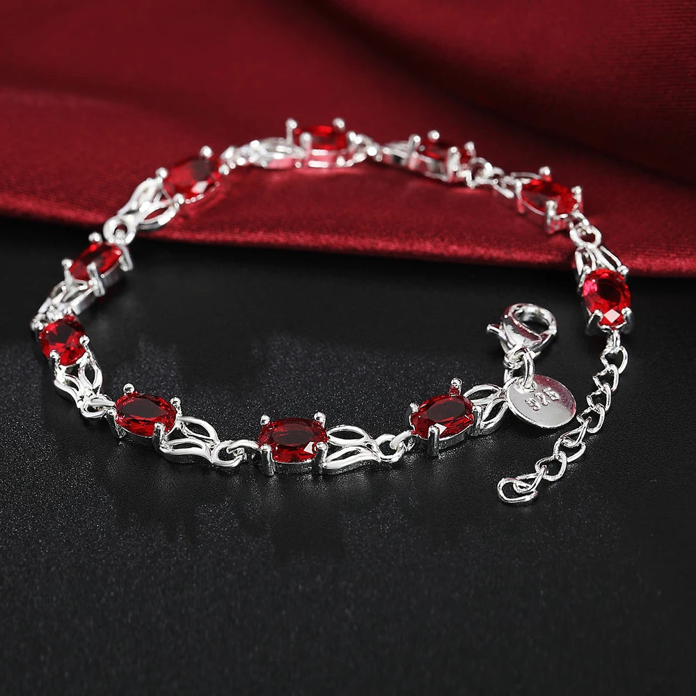 Pulsera de plata de ley 925 con dije de moda para hombre y mujer, cadena de cuerda trenzada, joyería fina, regalo de boda, fiesta y Navidad.