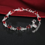 Pulsera de plata de ley 925 con dije de moda para hombre y mujer, cadena de cuerda trenzada, joyería fina, regalo de boda, fiesta y Navidad.