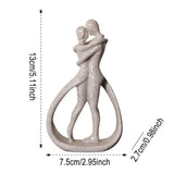 Escultura contemporánea "Abrazo": elegante pieza de arte abstracto para una elegante sala de estar y decoración del hogar.