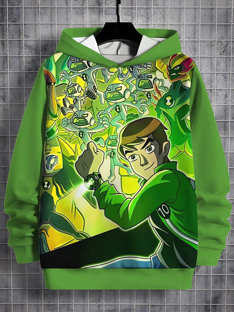 Ben 10 3D Print All Seasons Children Casual Sweatshirt Cool Pullover Tops Unisex Clothes Boy Girl Hoodies - Lootquake