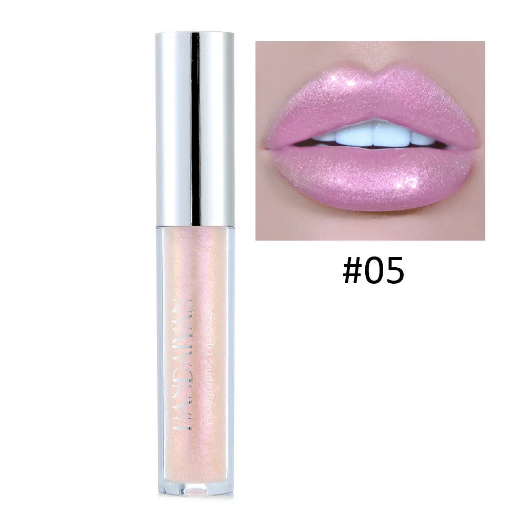HANDAIYAN Best Seller Glitter Lip Gloss 6colors Moisturizing Mermaid Lip Glaze Waterproof Long Lasting Liquid Lip Stick