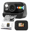 Kids Instant Print Camera -Black & White Print Toddler Birthday Gift Portable Thermal Paper HD Digital Video Printer