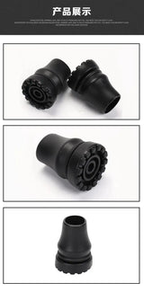 2 Pcs/Lot Pioneer   Rubber Tips for Old Man Hiking Poles Trekking Poles Solid Wood T-handle Man Cane Aluminum Walking Stick - Lootquake