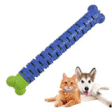 Cepillo de dientes de goma para perros, masajeador de limpieza de grado alimenticio, juguete masticable para limpiar los dientes de mascotas con una ligera fuerza de mordida.