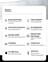 Altavoz Bluetooth Xiaomi de alta calidad, portátil, de alta potencia, con graves profundos, inalámbrico, para exteriores, sonido envolvente 3D, 200 W, TWS/FM